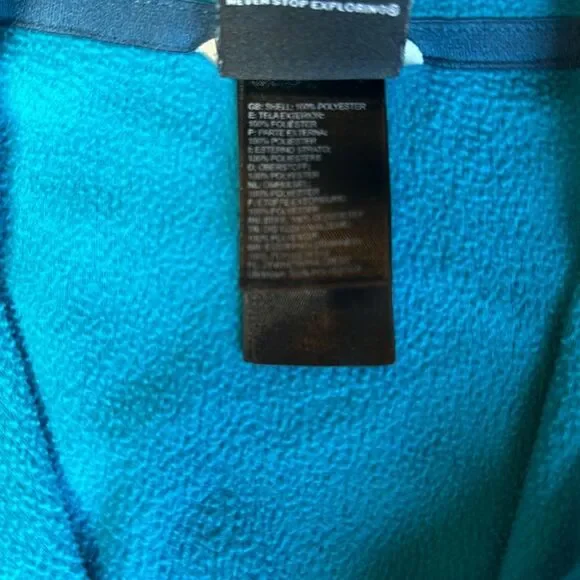 North Face Half Zip Long Sleeve Blue Fleece Pullover CLS1 Mens Size XS - Picture 8 of 8